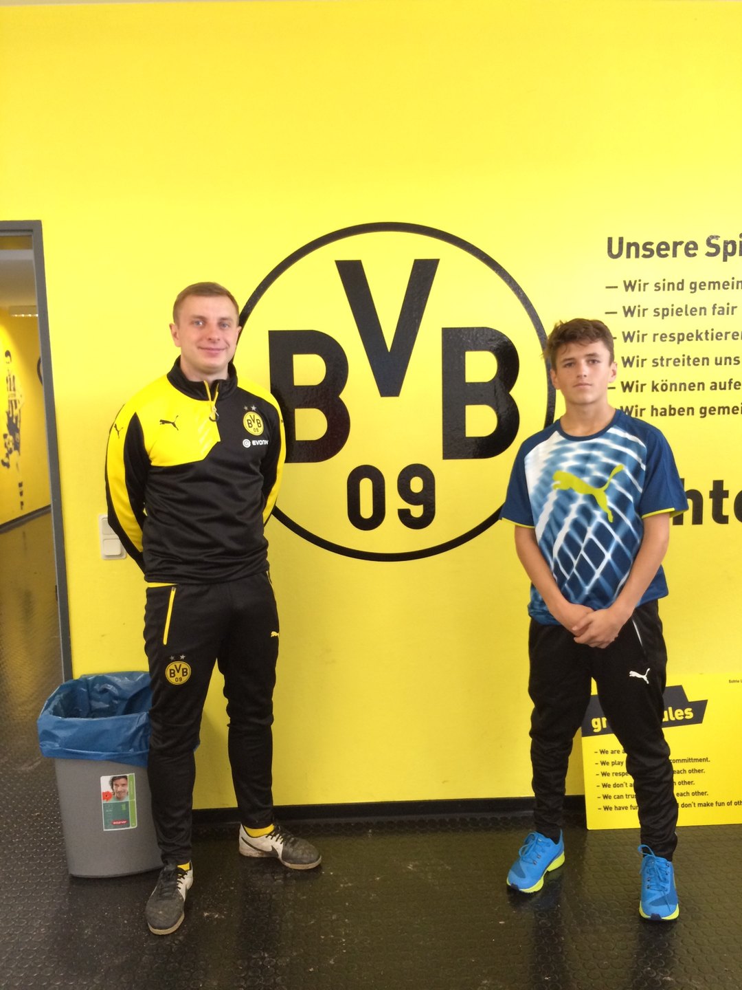 Skillful Soccer founder training with the Borussia Dortmund academy in Germany